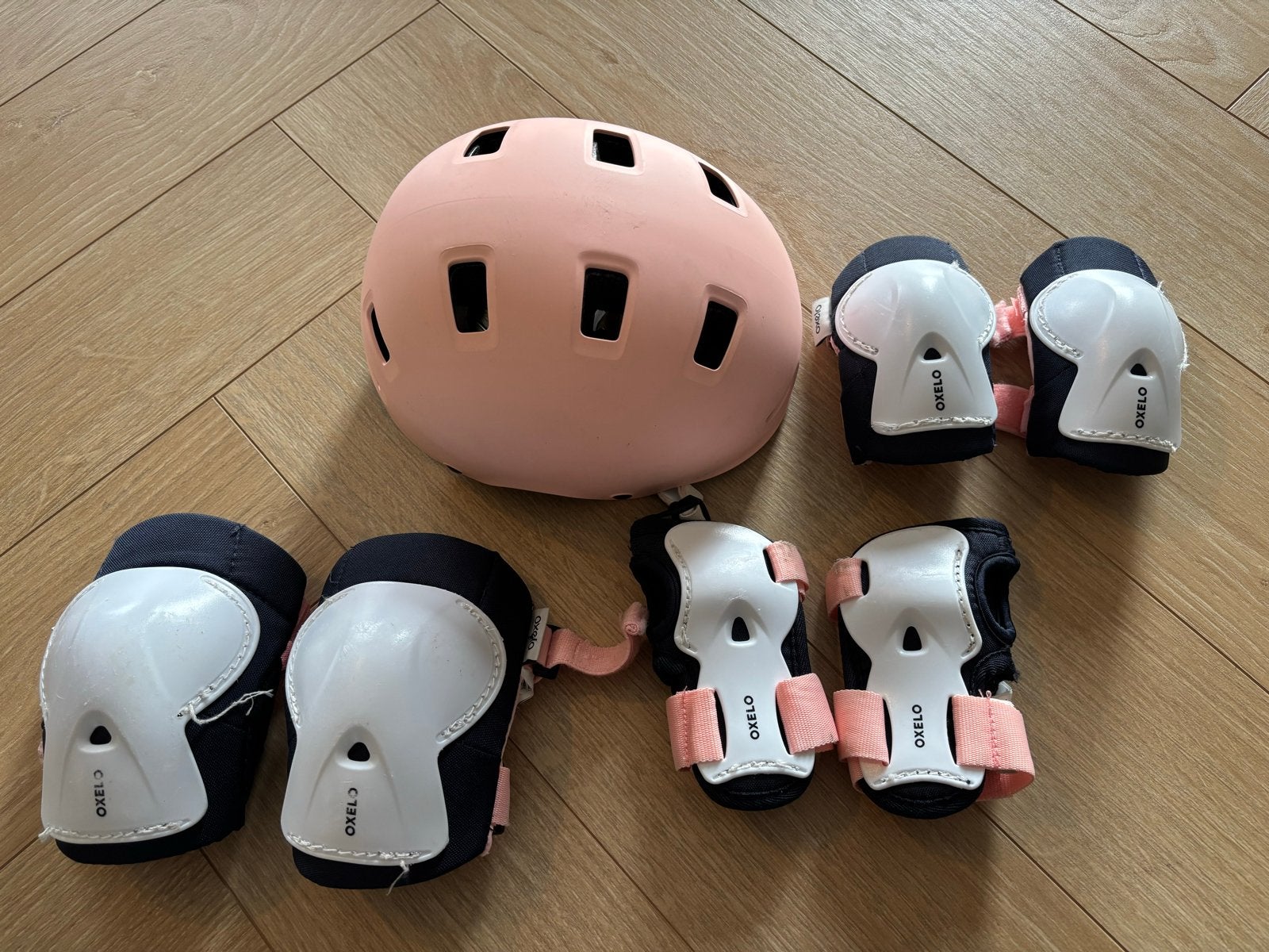 Oxelo Kinder Skater Beschermset - Roze Helm & Beschermers, Overige merken, Gebruikt, Kinderen, Ophalen of Verzenden