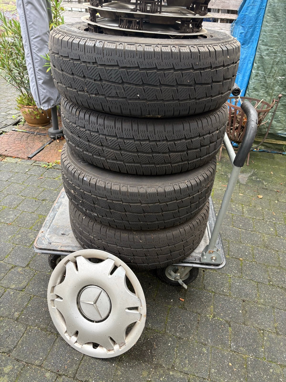 Winterset voor Mercedes Vito - 215/65R16C, Ophalen, 16 inch, Banden en Velgen, Winterbanden