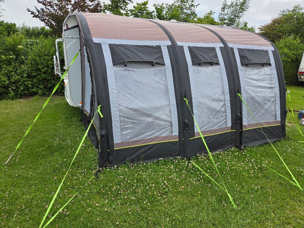 Voortent, opblaasbaar, Obelink Viera 390 EasyAir, Caravans en Kamperen, Ophalen, Zo goed als nieuw, Polyester, Overige merken