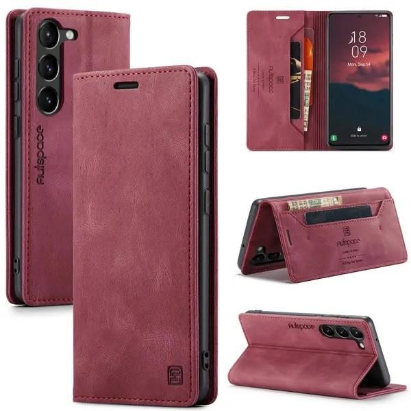 Luxe Wallet Case + Screenprotector voor Galaxy S23 _Wijnrood, Telecommunicatie, Mobiele telefoons | Hoesjes en Frontjes | Blackberry