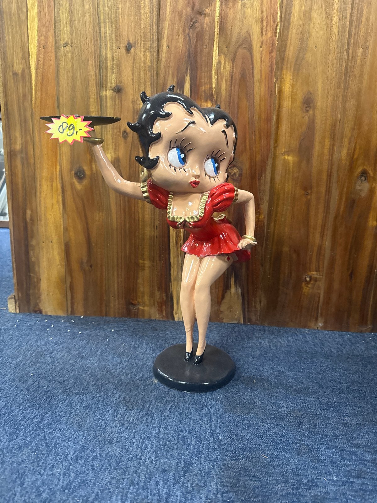 Betty Boop beeld met dienblad - Vintage stijl, Ophalen of Verzenden, Nieuw, Mens