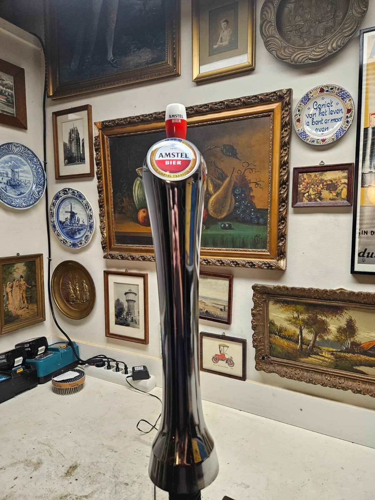 Amstel tapzuil met verlichting, Ophalen of Verzenden, Gebruikt, Overige merken