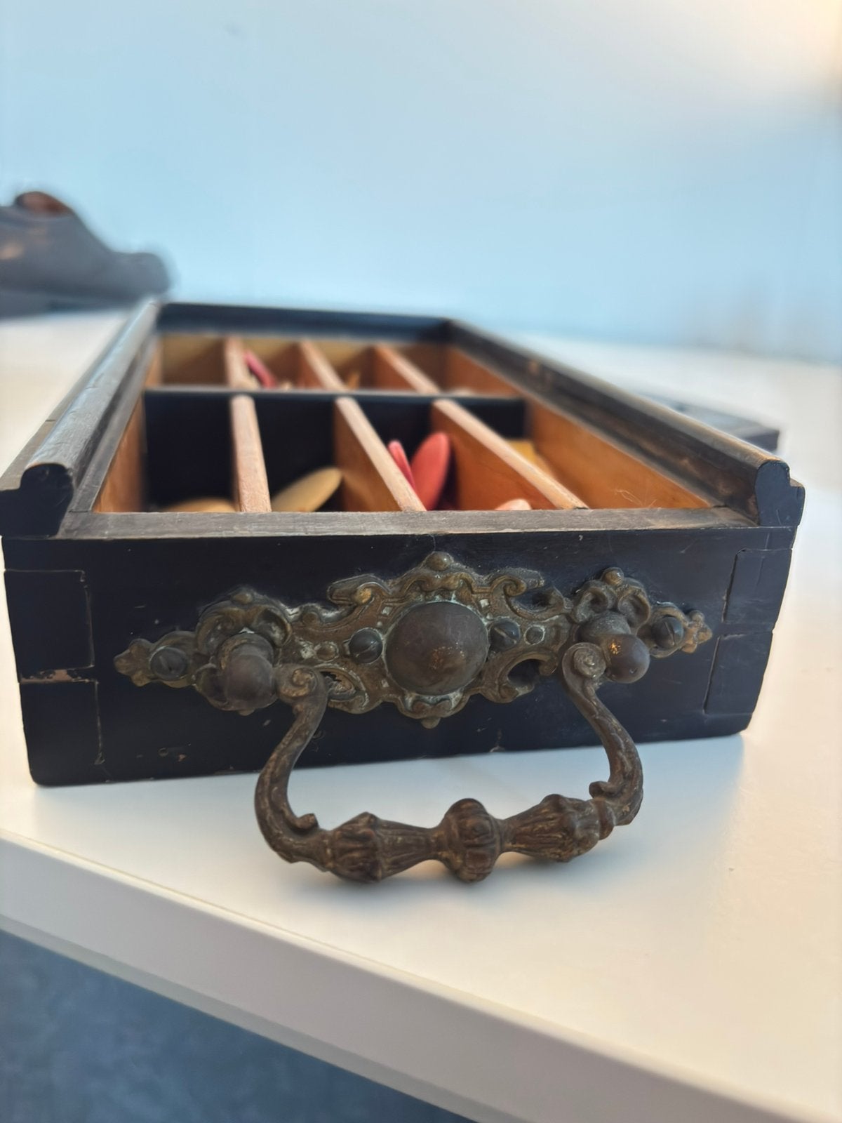 Antieke speelpenningendoos, Ophalen of Verzenden