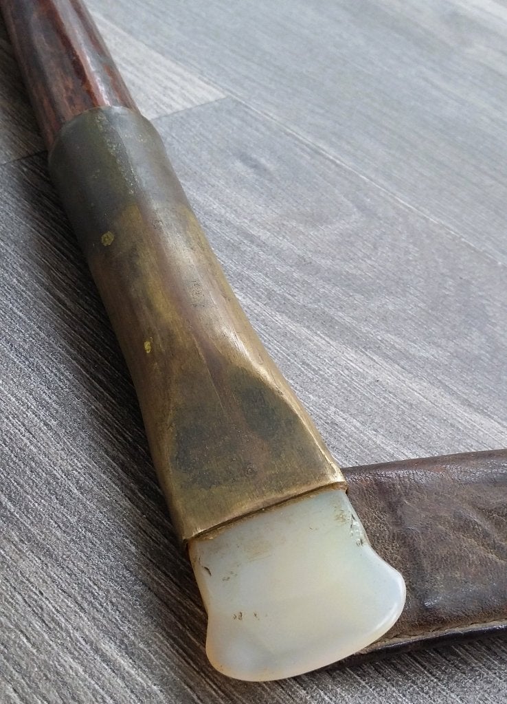 19 de eeuw AGAAT Bladgoud Blad Goud Polijststeen Wrijfsteen, Ophalen of Verzenden