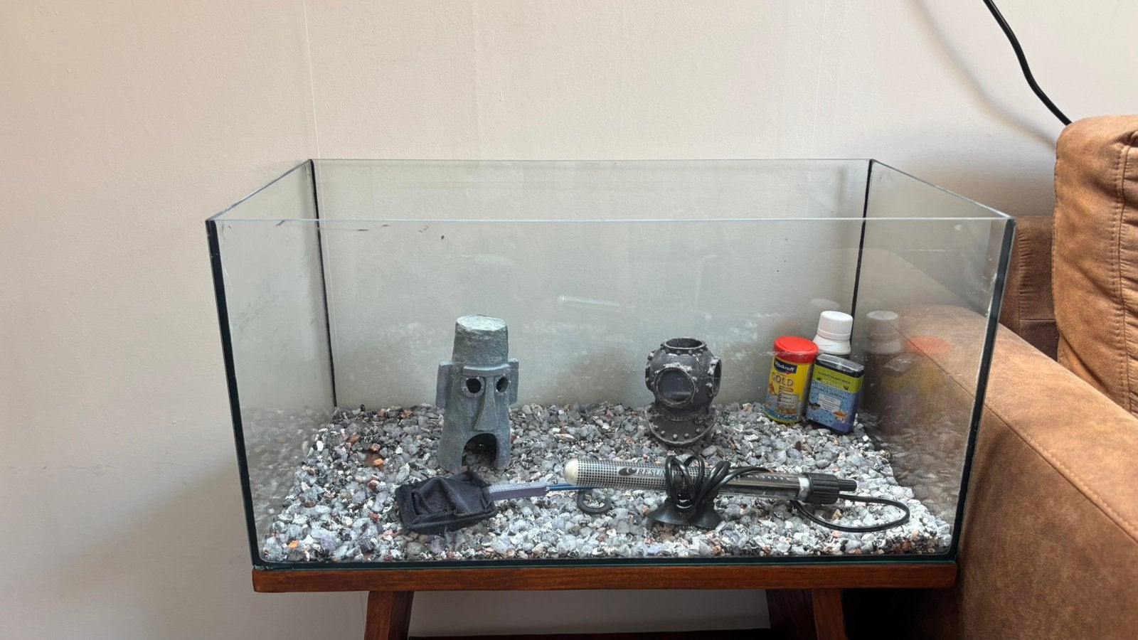 Gratis aquarium/terrarium! 60x30x30. Inclusief bijbehoren!, Dieren en Toebehoren, Ophalen, Verwarming, Gebruikt, Leeg aquarium