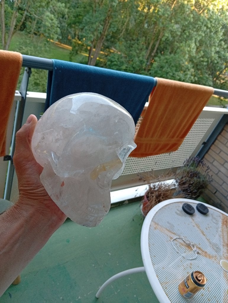 Bergkristal schedel, Verzamelen, Mineralen en Fossielen, Ophalen, Mineraal