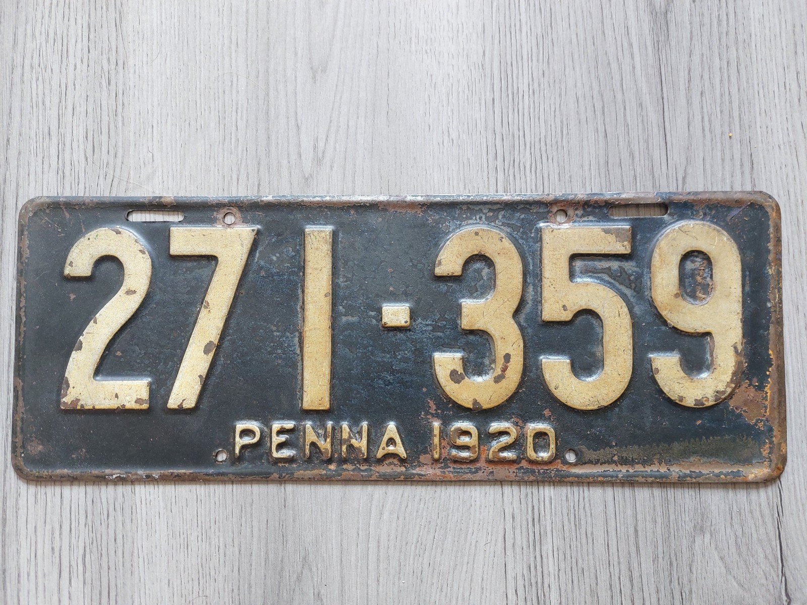 Kenteken 1920 Pennsylvania USA Nummerplaat Nummerbord, Ophalen of Verzenden, Gebruikt, Auto's