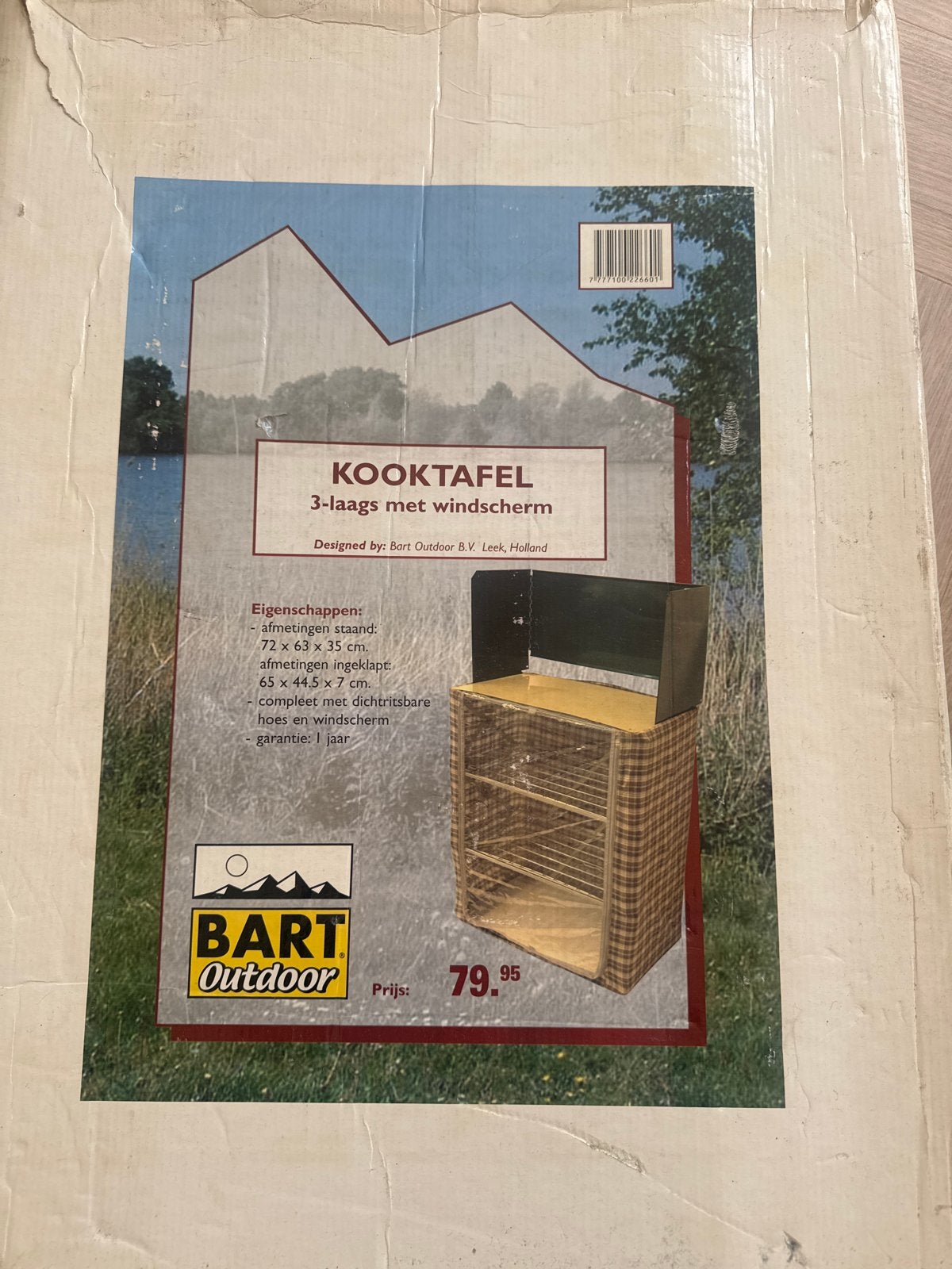 BART Outdoor Kooktafel 3-laags met windscherm, Ophalen, Gebruikt