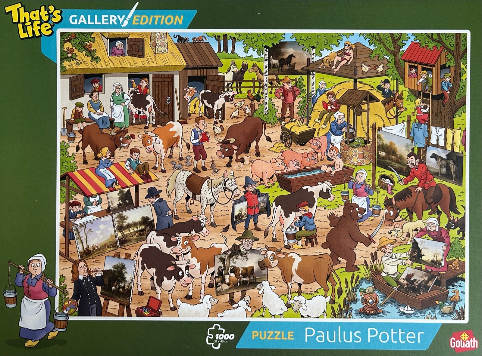 That's Life Gallery Edition Paulus Potter 1000 stukjes, Ophalen of Verzenden, 500 t/m 1500 stukjes, Zo goed als nieuw, Legpuzzel