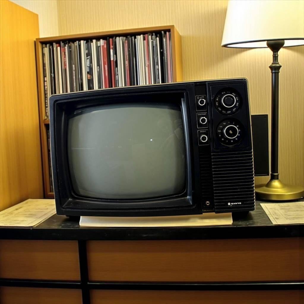Vintage draagbare TV Sanyo : werkend, Ophalen