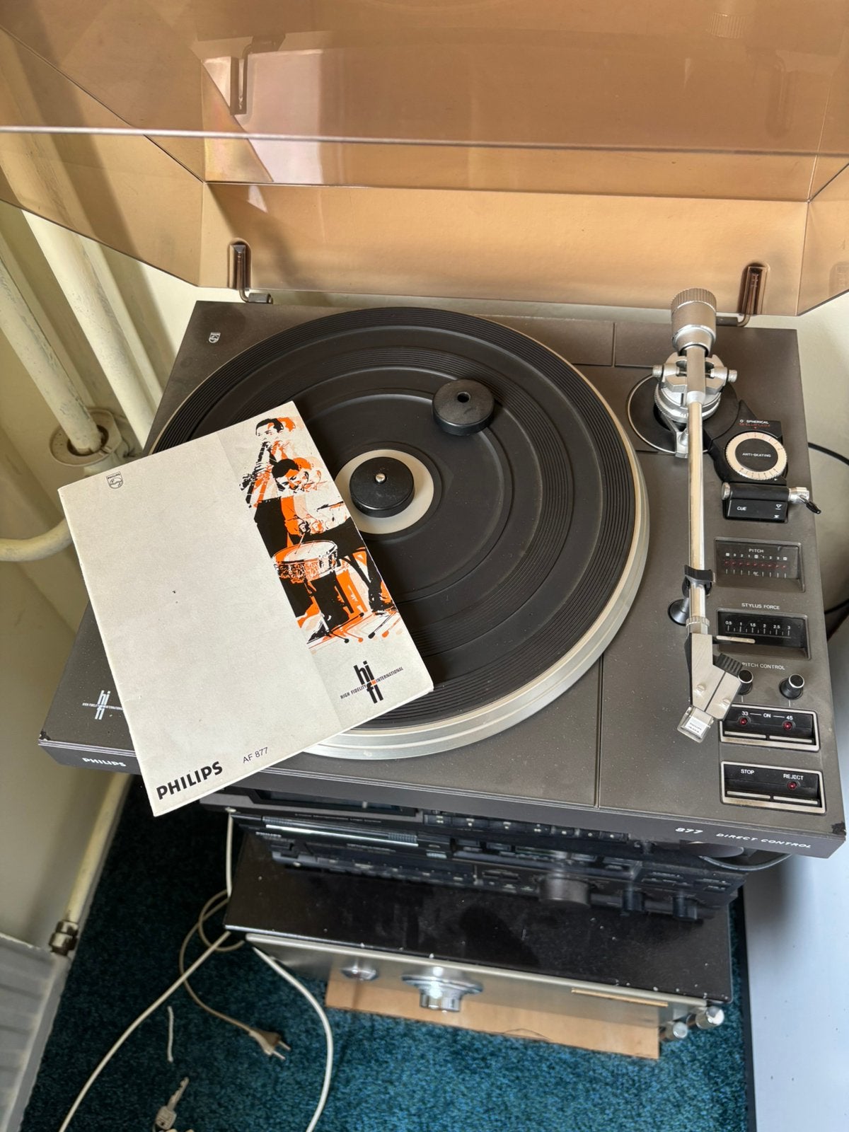Plillips Platenspeler AF877, Audio, Tv en Foto, Platenspelers, Ophalen, Zo goed als nieuw, Overige merken