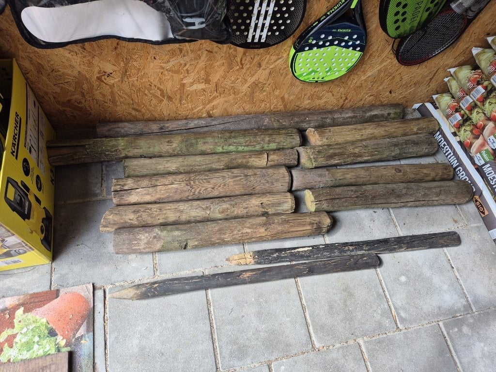 Boompalen, Tuin en Terras, Ophalen, Gebruikt, Palen, Hardhout