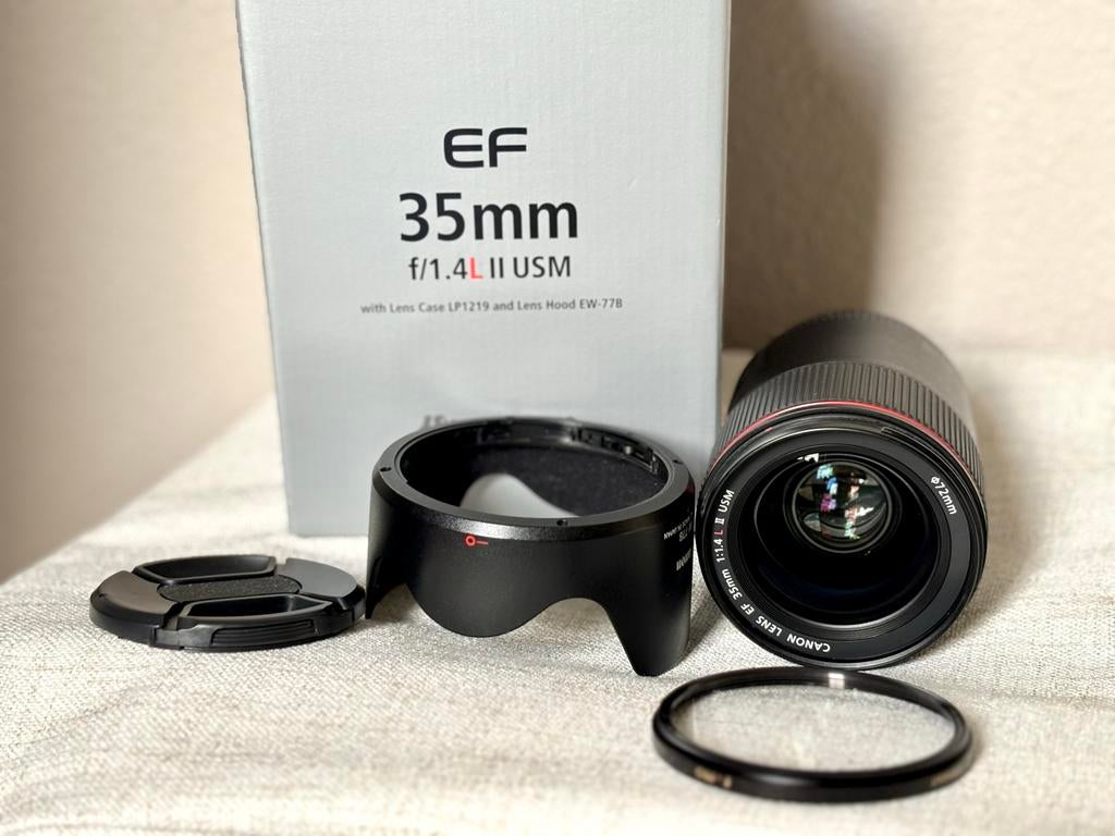 Canon EF 35mm f/1.4 L II USM Lens, Ophalen, Zo goed als nieuw, Standaardlens