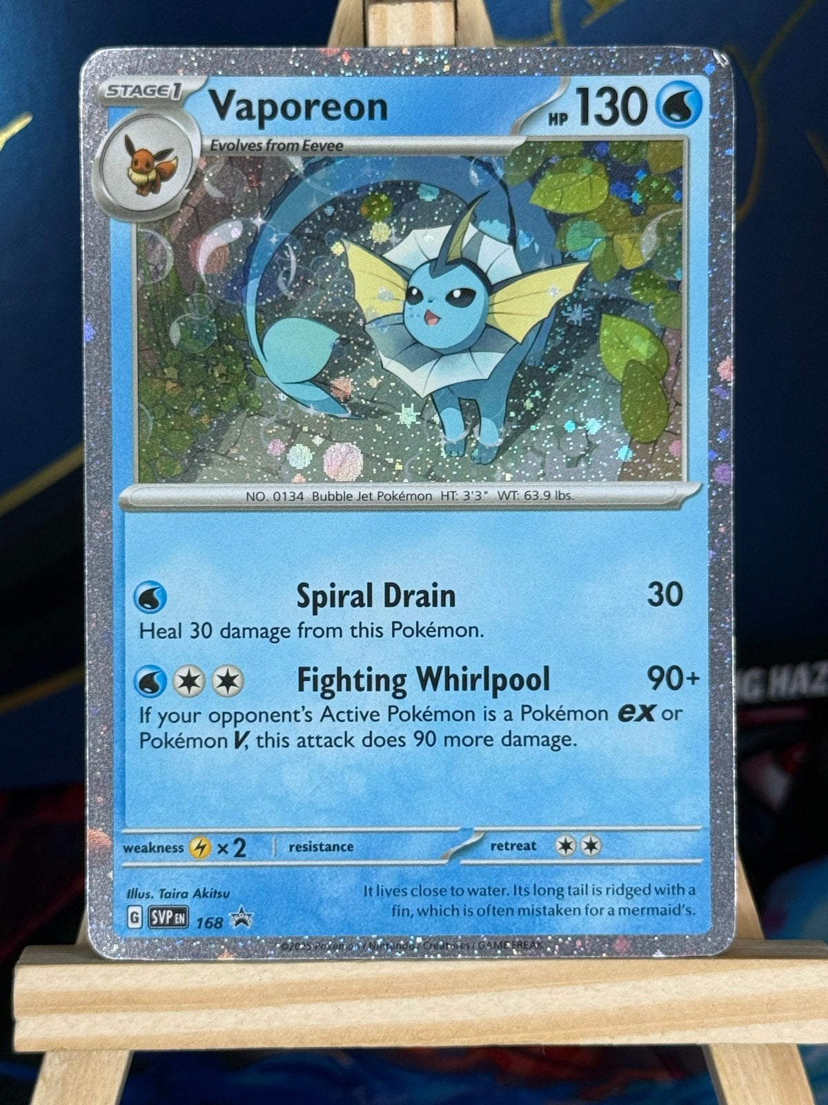Vaporeon [Cosmos Holo] #168 | Pokemon Promo, Verzenden, Zo goed als nieuw, Losse kaart, Foil