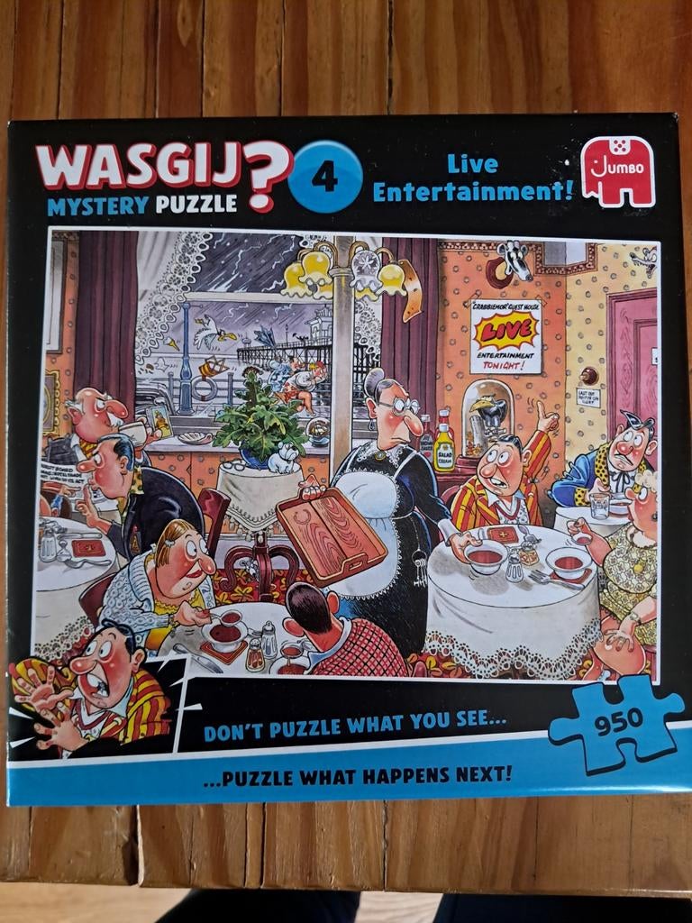 Wasgij Mystery 4, Hobby en Vrije tijd, Denksport en Puzzels, Ophalen of Verzenden, 500 t/m 1500 stukjes, Zo goed als nieuw