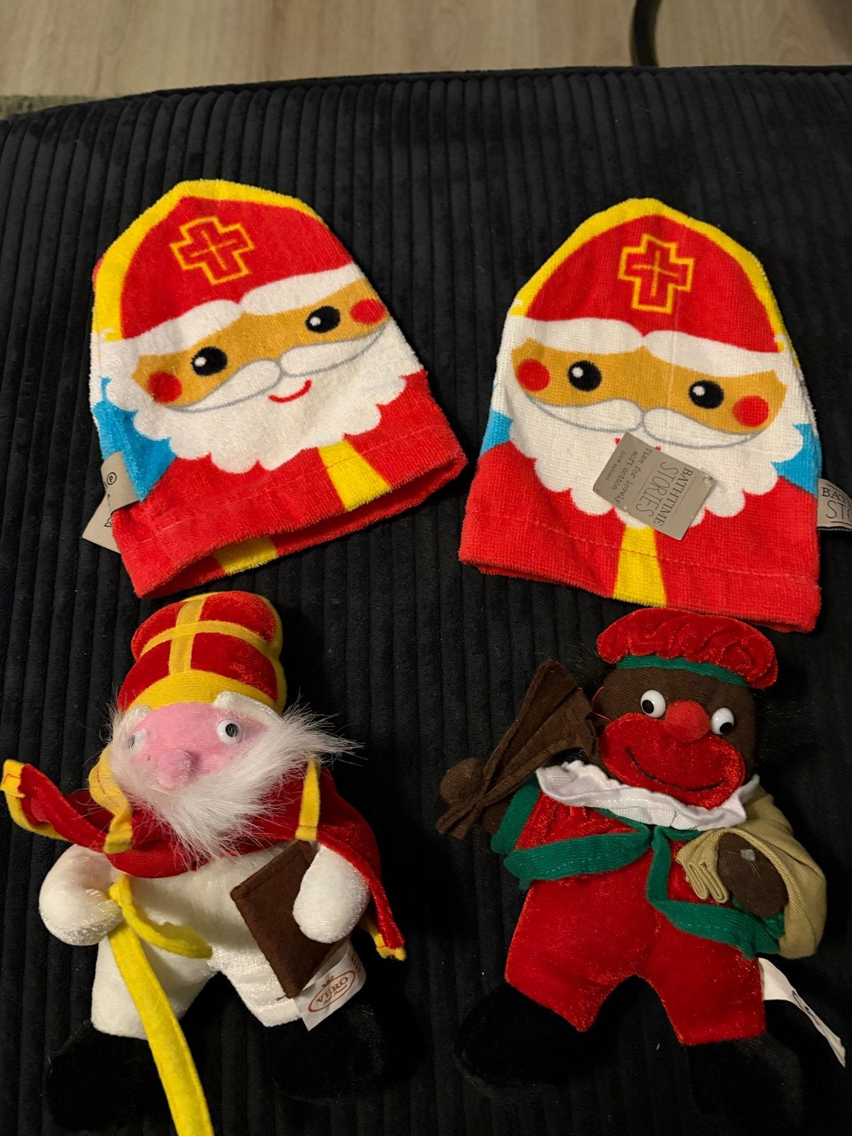 Sint, Piet en 2 nieuwe sint washandjes, Ophalen of Verzenden