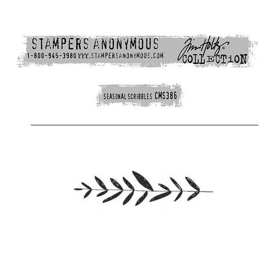 SA Tim Holtz Cling Stamp Seasonal Scribble #386/16, Verzenden, Nieuw, EZ-mounted stempel
