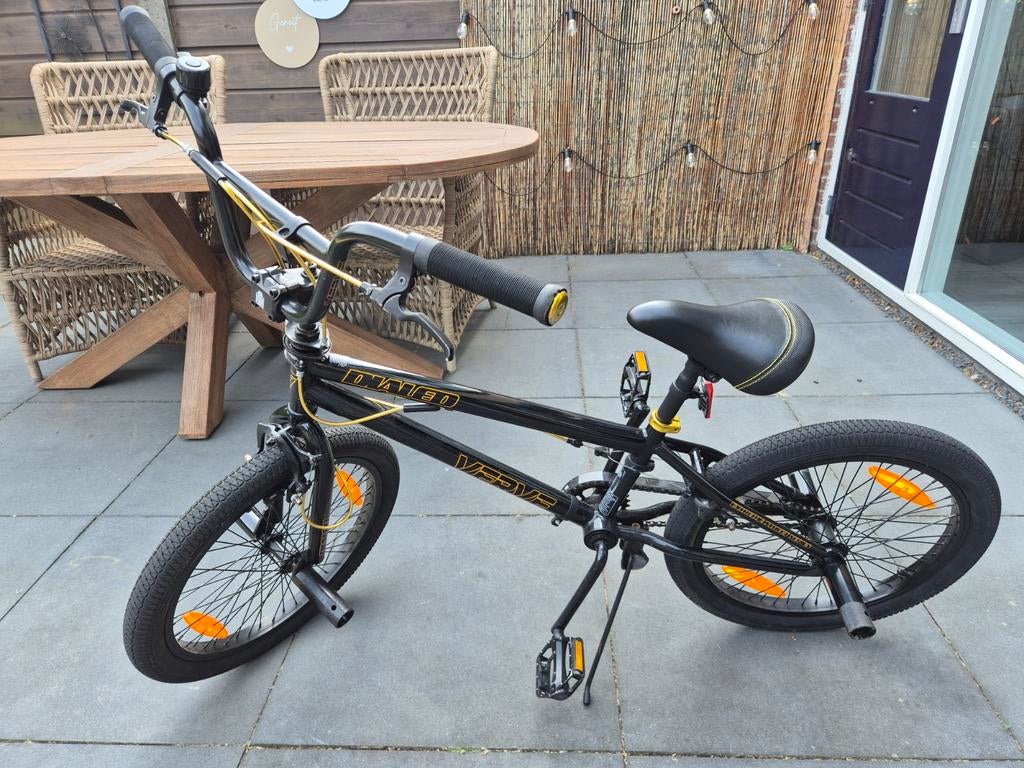 BMX fiets voor kinderen vanaf 6 jaar - zwart/goud, Fietsen en Brommers, Fietsen | Crossfietsen en BMX, Gebruikt, 20 tot 24 inch