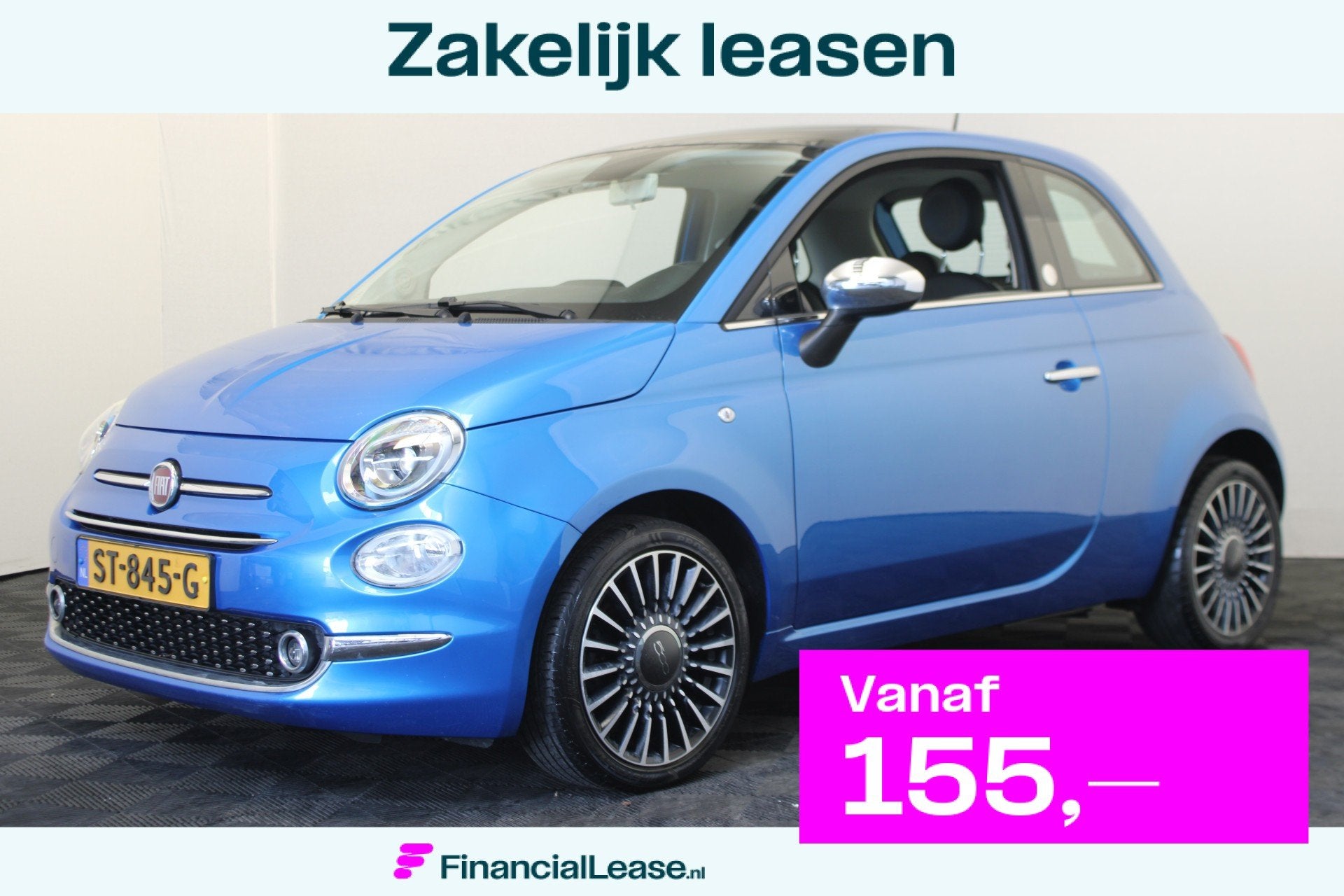 Fiat 500 0.9 TwinAir Turbo Lounge |Pano|Navi|, Gebruikt, Bedrijf, 26 km/l, 915 kg