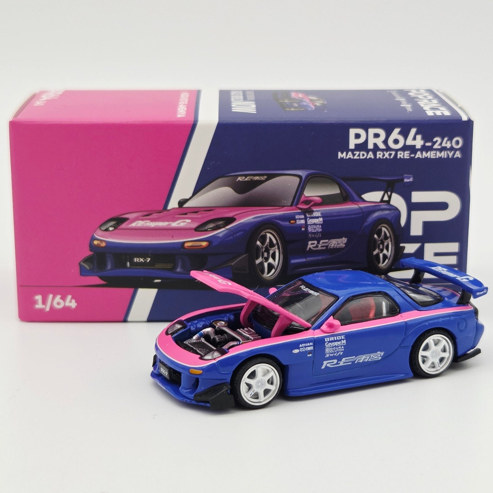 Pop Race – Mazda RX7 Re-Amemiya, blue/pink
Met openslaande m, Mymodelcar@outlook.com, Auto, Ophalen of Verzenden, Pop Race