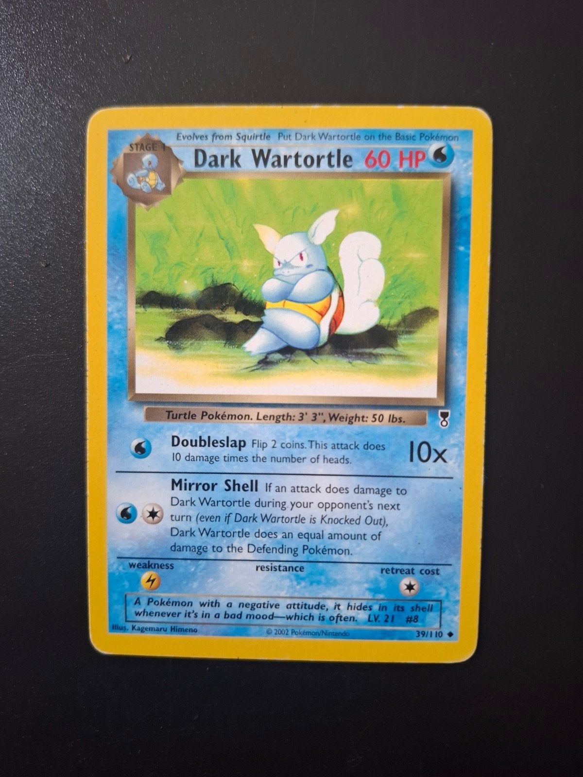 Dark Wartortle 39/110 Pokémon Kaart, Hobby en Vrije tijd, Verzamelkaartspellen | Pokémon, Ophalen of Verzenden, Gebruikt, Losse kaart