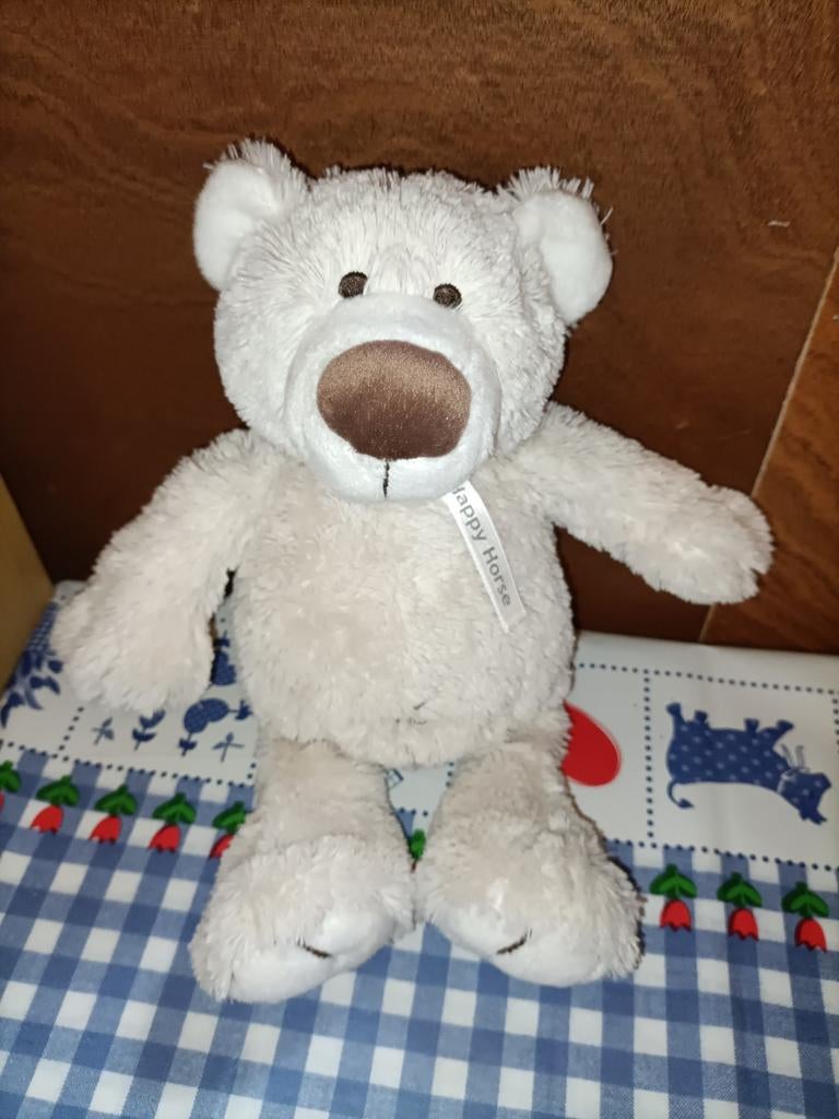 Happy Horse witte beer Baggio knuffel 29 cm groot, Ophalen of Verzenden, Zo goed als nieuw, Beer