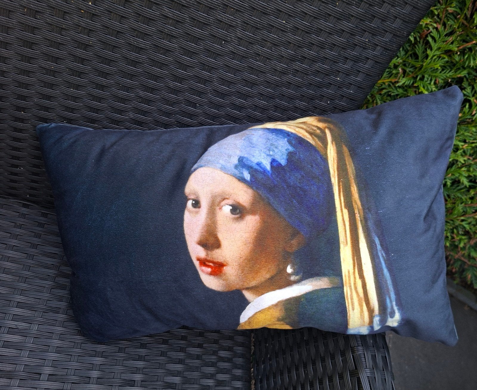 Sierkussen Meisje met de Parel - Vermeer, Overige merken, Meerkleurig, Met print, Ophalen of Verzenden