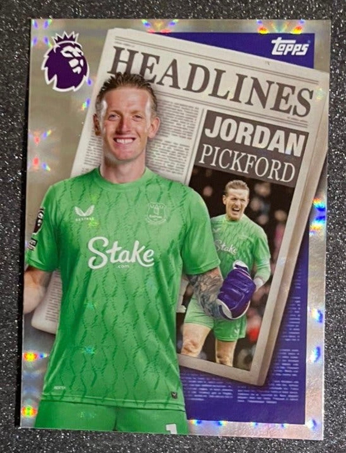 Topps Premier League 25/26   HEADLINES   PICKFORD   EVERTON, Verzenden, Zo goed als nieuw, Plaatje