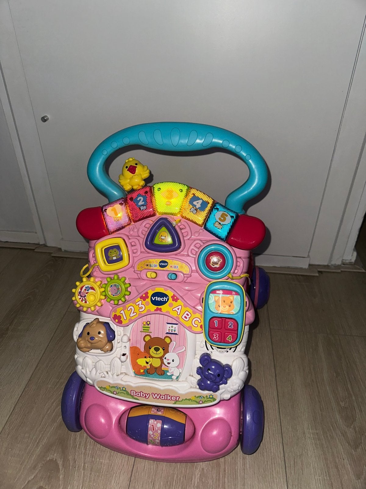 VTech Baby Walker Roze - Interactieve Loopwagen, Ophalen of Verzenden, Gebruikt, Overige typen, Met licht