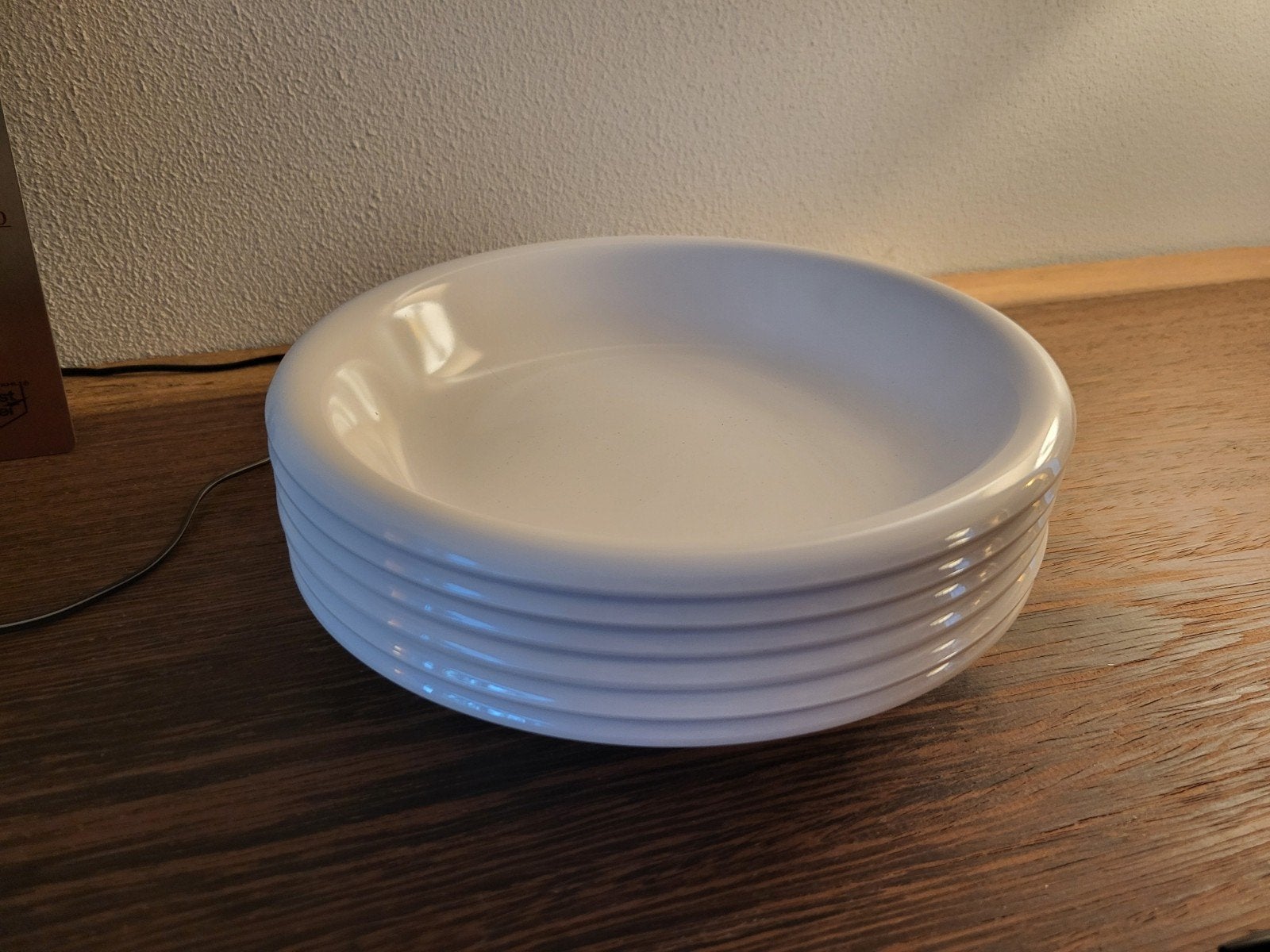 6 x  Mepal diep bord wit, Overige materialen, Ophalen of Verzenden, Zo goed als nieuw, Bord(en)