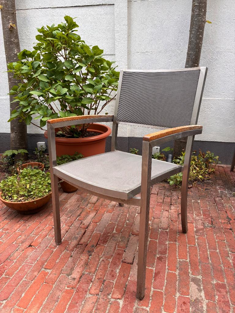 Tuinstoelen 8 stuks (of minder), Ophalen, Gebruikt, Aluminium, Stapelbaar