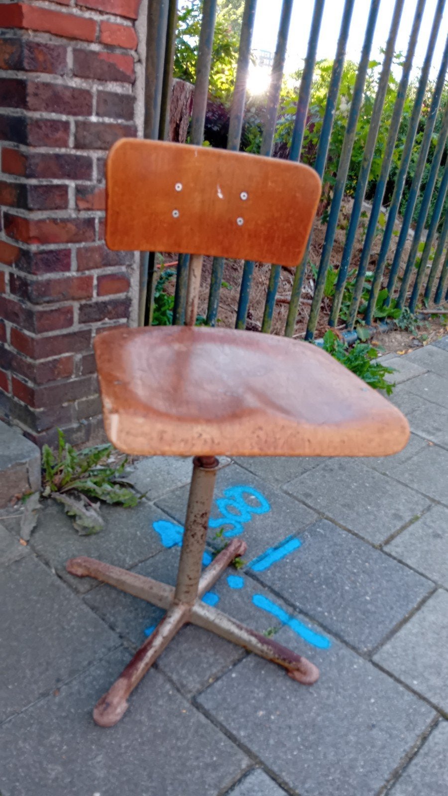 Industriële vintage stoel, Ophalen