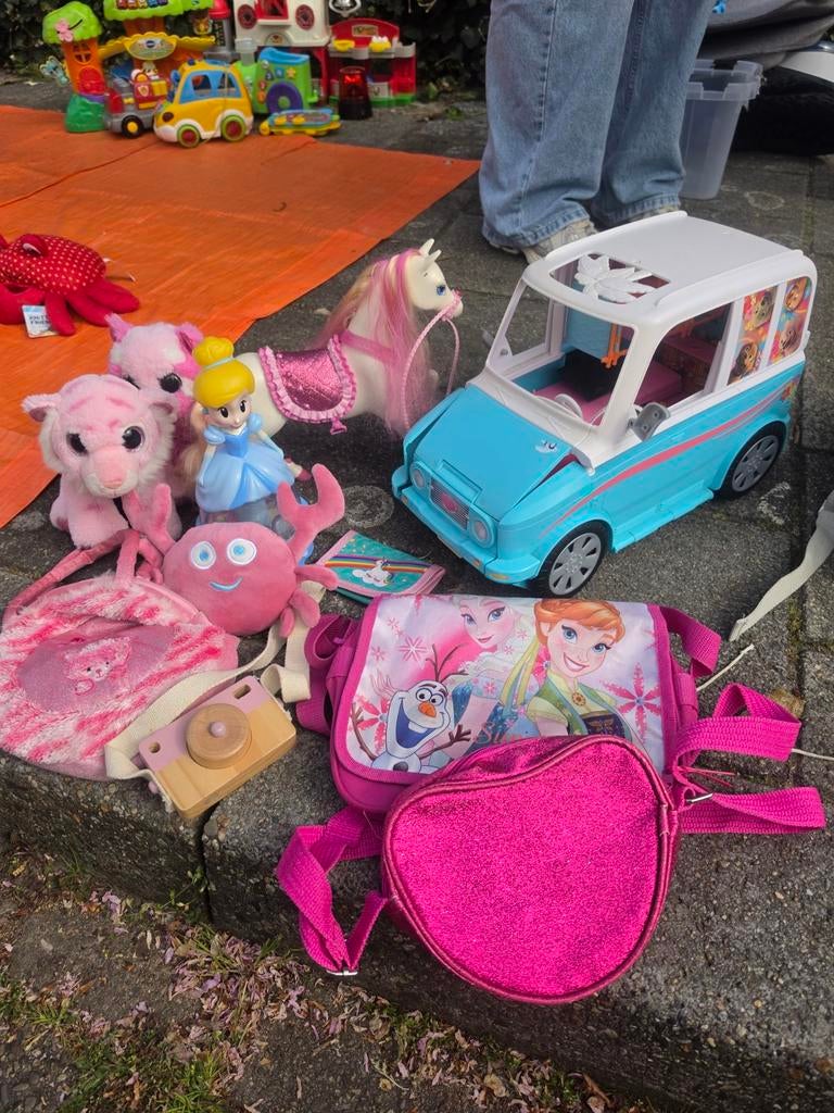 Meisjes speelgoed, barbie auto, eenhoorn, tasjes, Ophalen of Verzenden