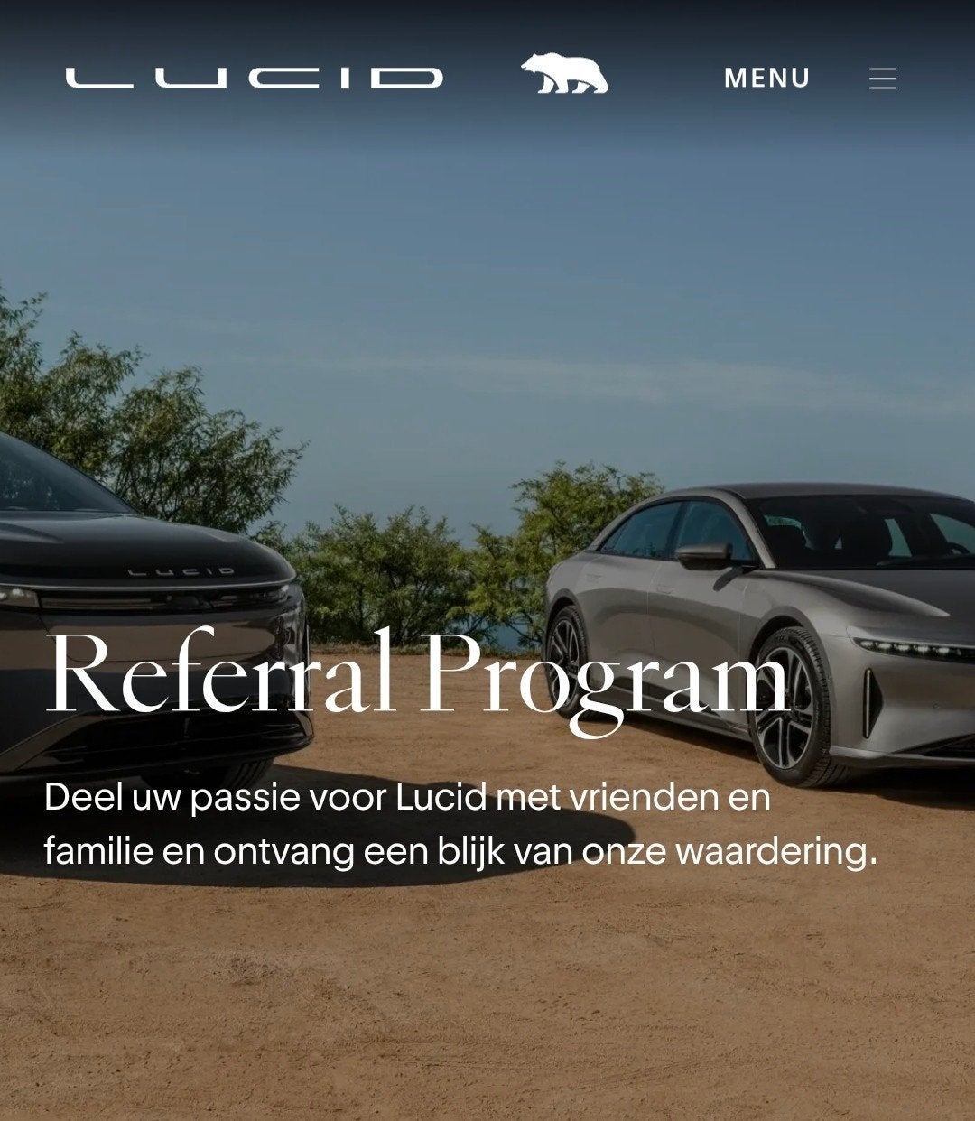1000€ extra korting op Lucid Motors auto met referral code, Tickets en Kaartjes, Eén persoon