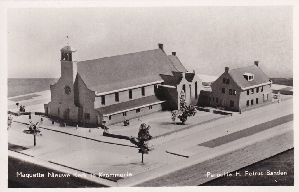 771H Krommenie, Maquette Nieuwe Kerk H. Petrus banden, Ophalen of Verzenden, 1920 tot 1940, Ongelopen, Noord-Holland
