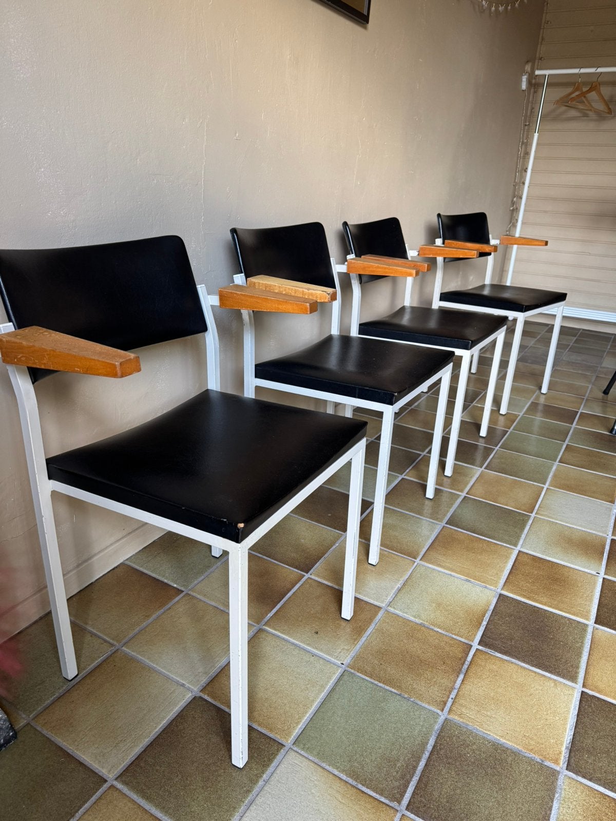 5 Vintage Design Gijs van der Sluis eetkamerstoelen, Ophalen, Zo goed als nieuw