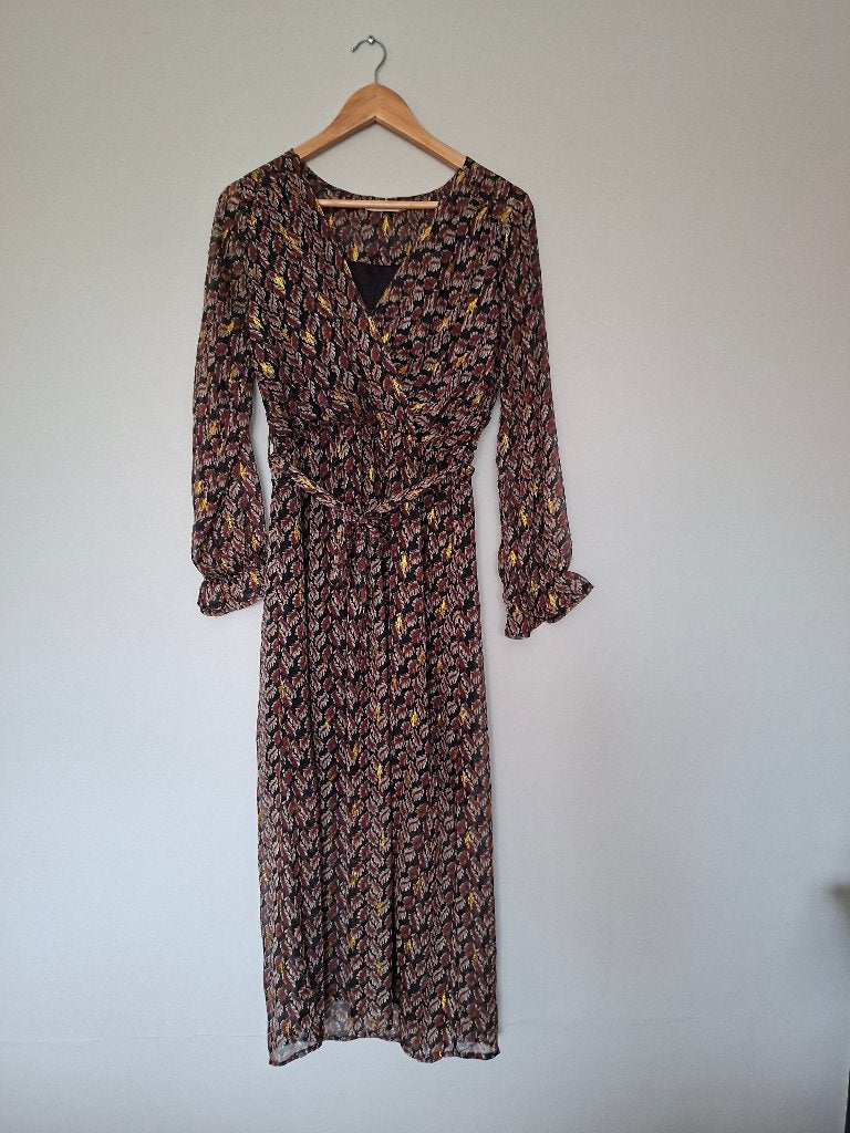 Lange jurk, Kleding | Dames, Maat 38/40 (M), Bruin, Papillonne, Ophalen of Verzenden