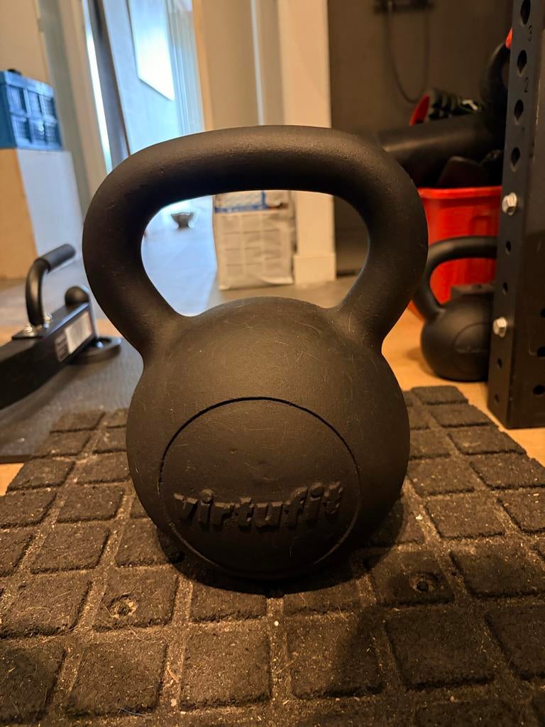 VirtuFit Kettlebell - Zwart 36kg, Sport en Fitness, Ophalen, Zo goed als nieuw, Armen, Kettlebell