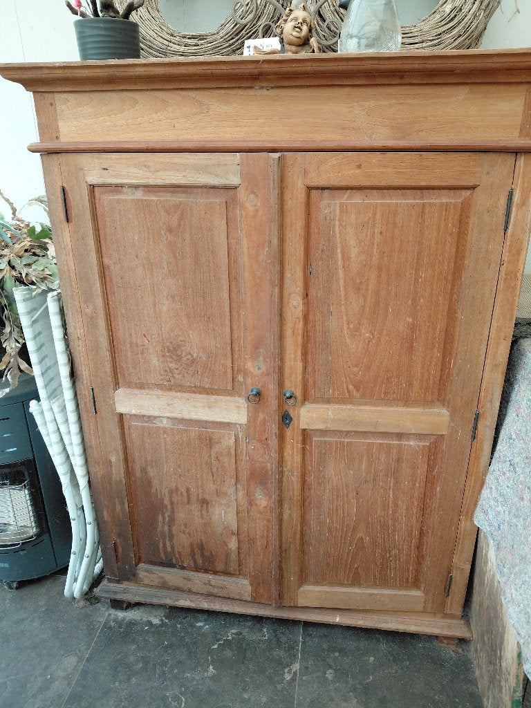 teak hout kast, Ophalen, 70 tot 120 cm, Zo goed als nieuw, 40 tot 80 cm