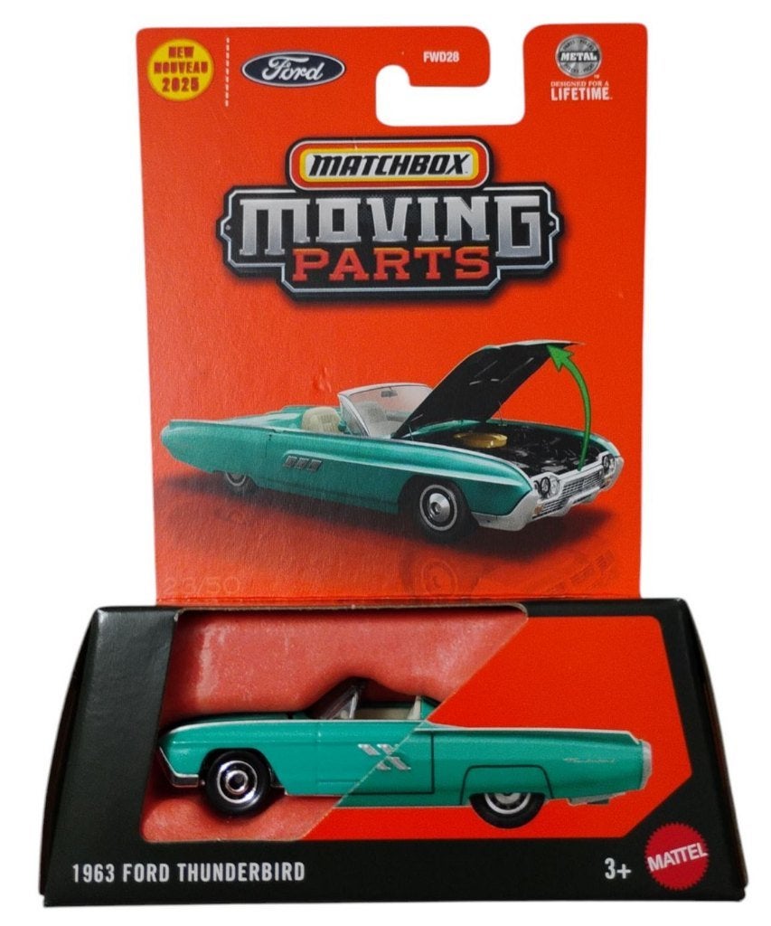 2025 Matchbox 1963 Ford Thunderbird - Moving Parts, Ophalen of Verzenden, Nieuw