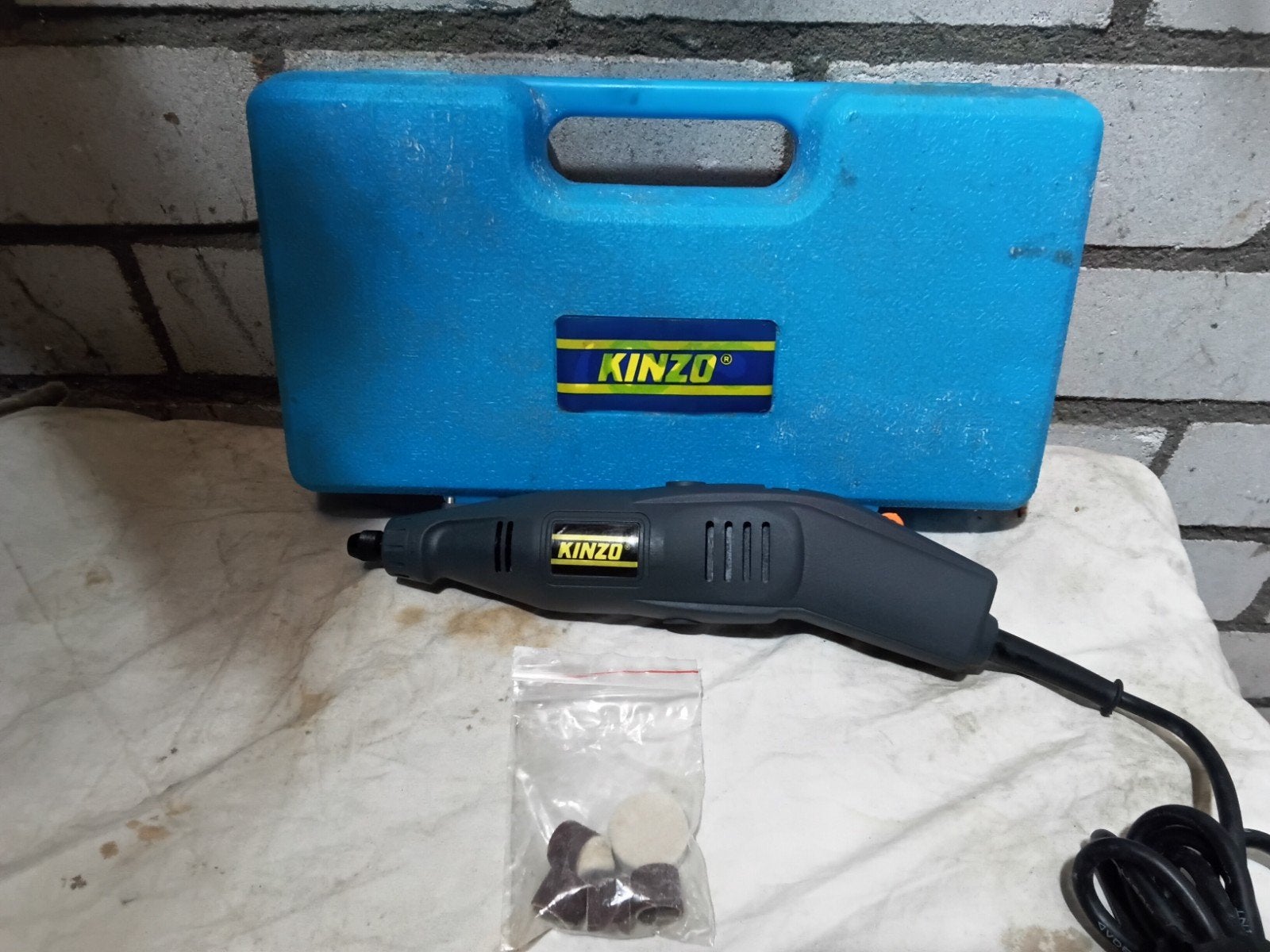 Kinzo Multitool 110W met accessoires en koffer, Ophalen of Verzenden, Gebruikt