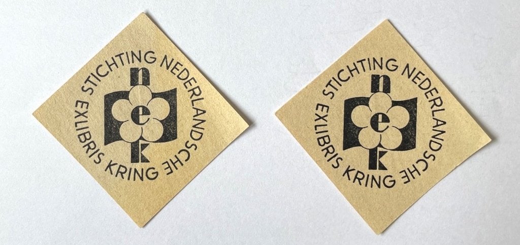 Exlibris-Kring (Exlibriswereld) - 2 oude sluitzegels - 1930s, Verzenden, Postfris, Overige thema's
