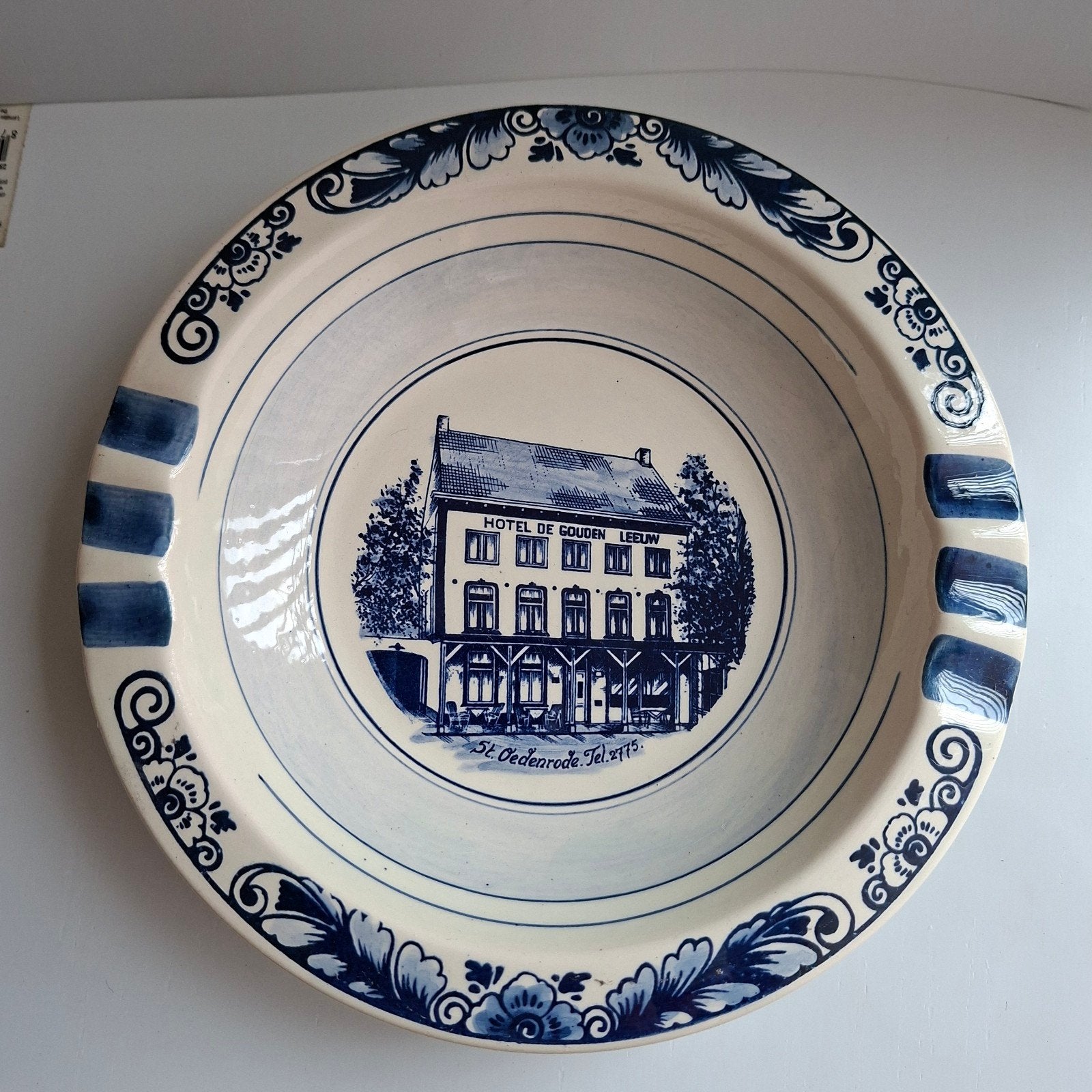 Grote asbak, delfts blauw. diam. 21 cm., Antiek en Kunst, Ophalen of Verzenden