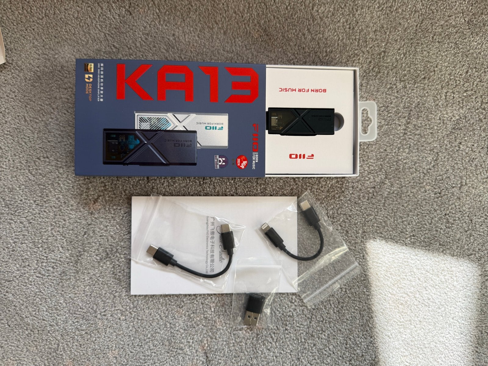 FiiO KA13 Draagbare DAC/AMP, Overige merken, Nieuw, Ophalen of Verzenden, Minder dan 60 watt