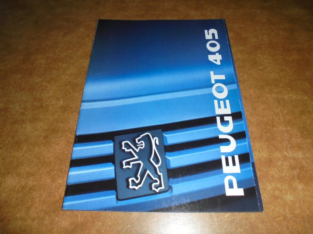 brochure Peugeot 405 modellen 1989, Ophalen of Verzenden, Zo goed als nieuw, Peugeot