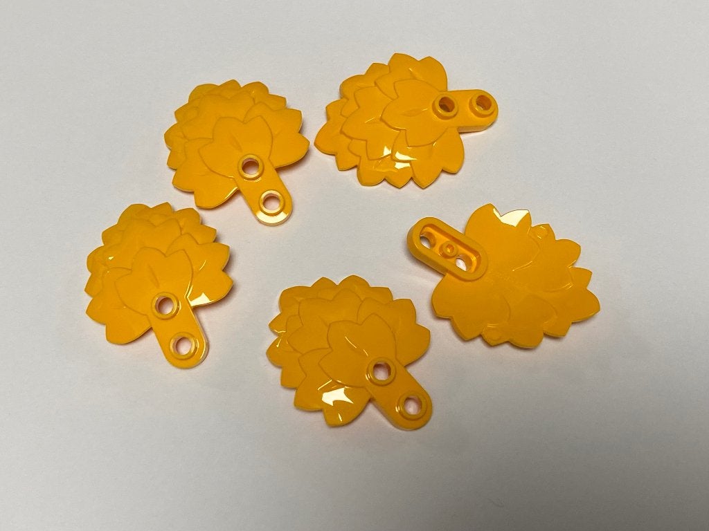 Partij 5x nieuwe Lego blad met 1z2 ronde plaat diverse kleur, Overige thema's, Lego, Nieuw, Ophalen of Verzenden