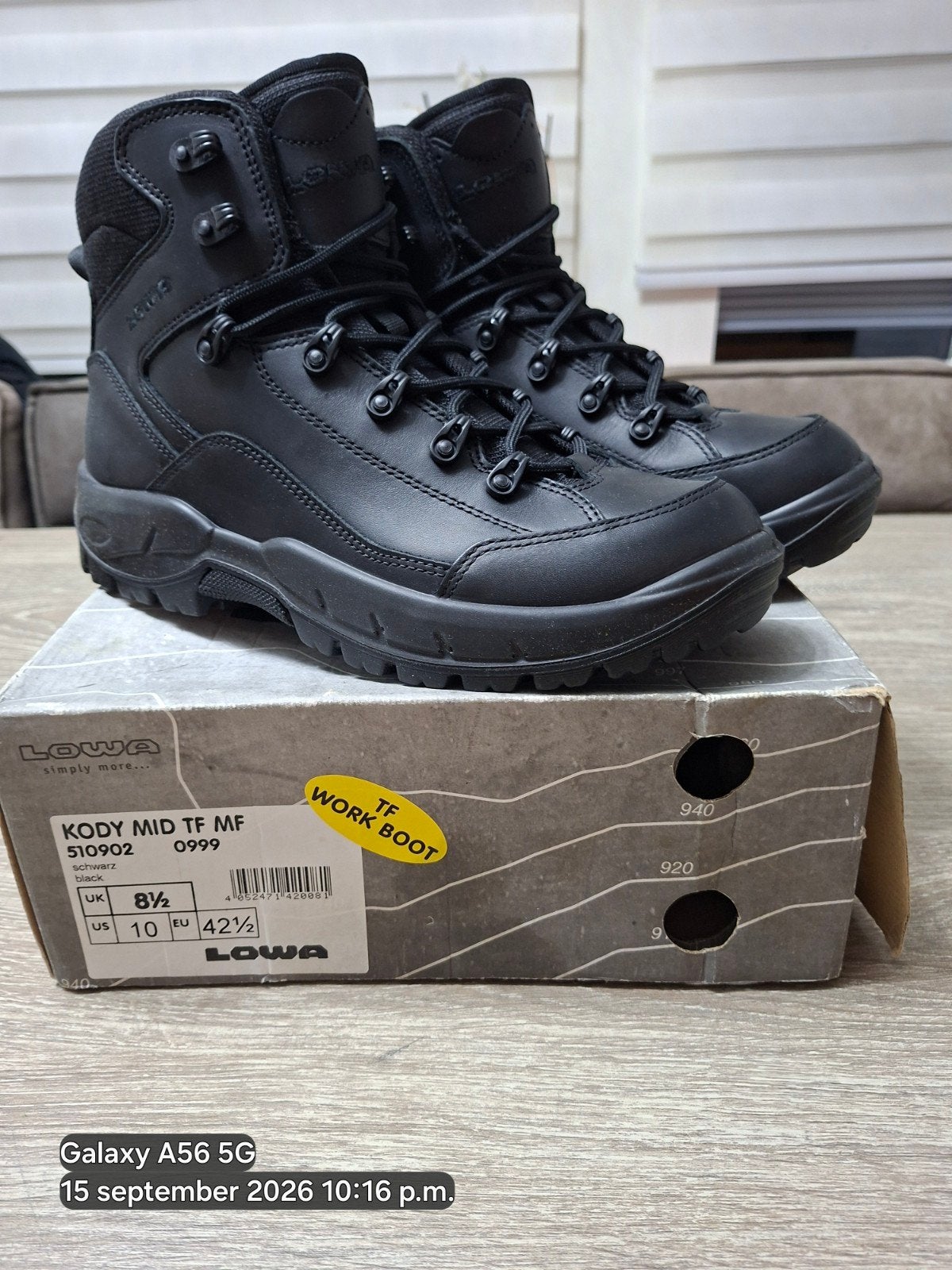 Lowa Kody Mid TF MF Werkschoenen Zwart - Maat 42.5, Kleding | Heren, Lowa, Zwart, Nieuw, Ophalen of Verzenden