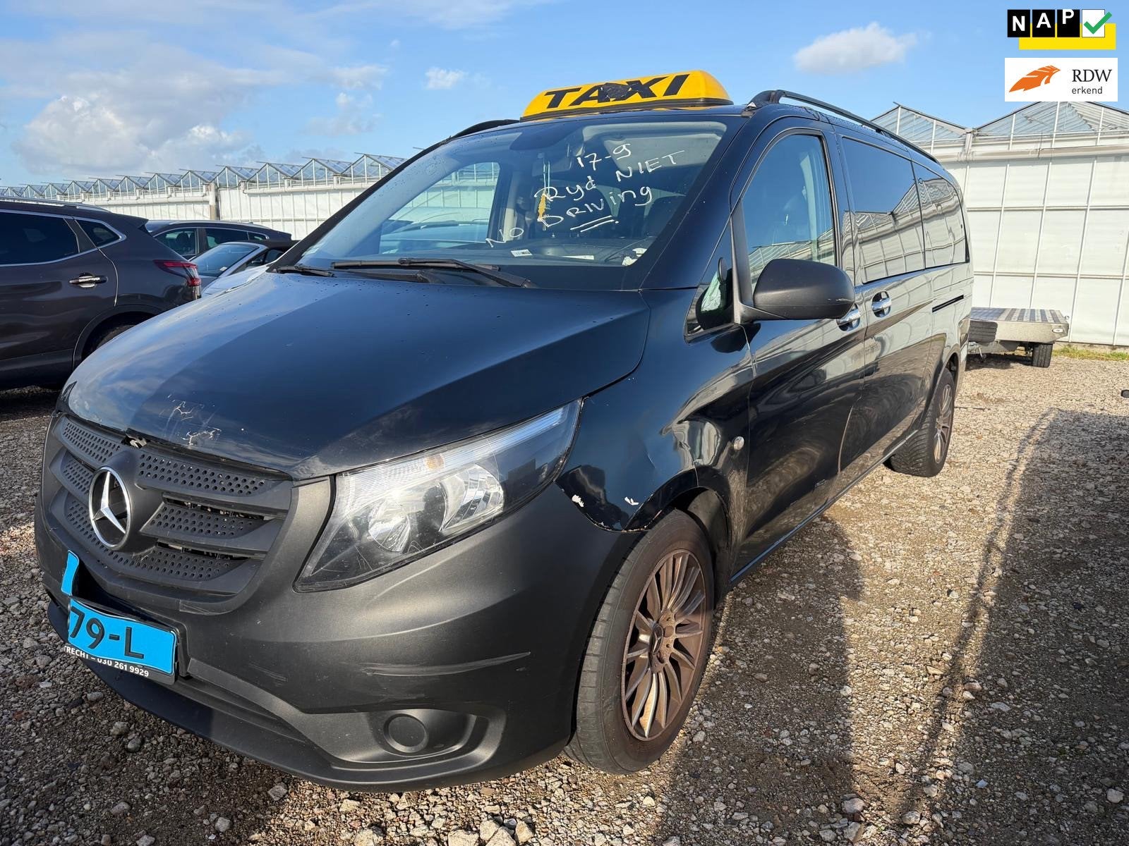 Mercedes-Benz Vito Tourer 114 BlueTEC Pro Extra Lang | 2016, Automaat, Gebruikt, 2000 kg, Zwart