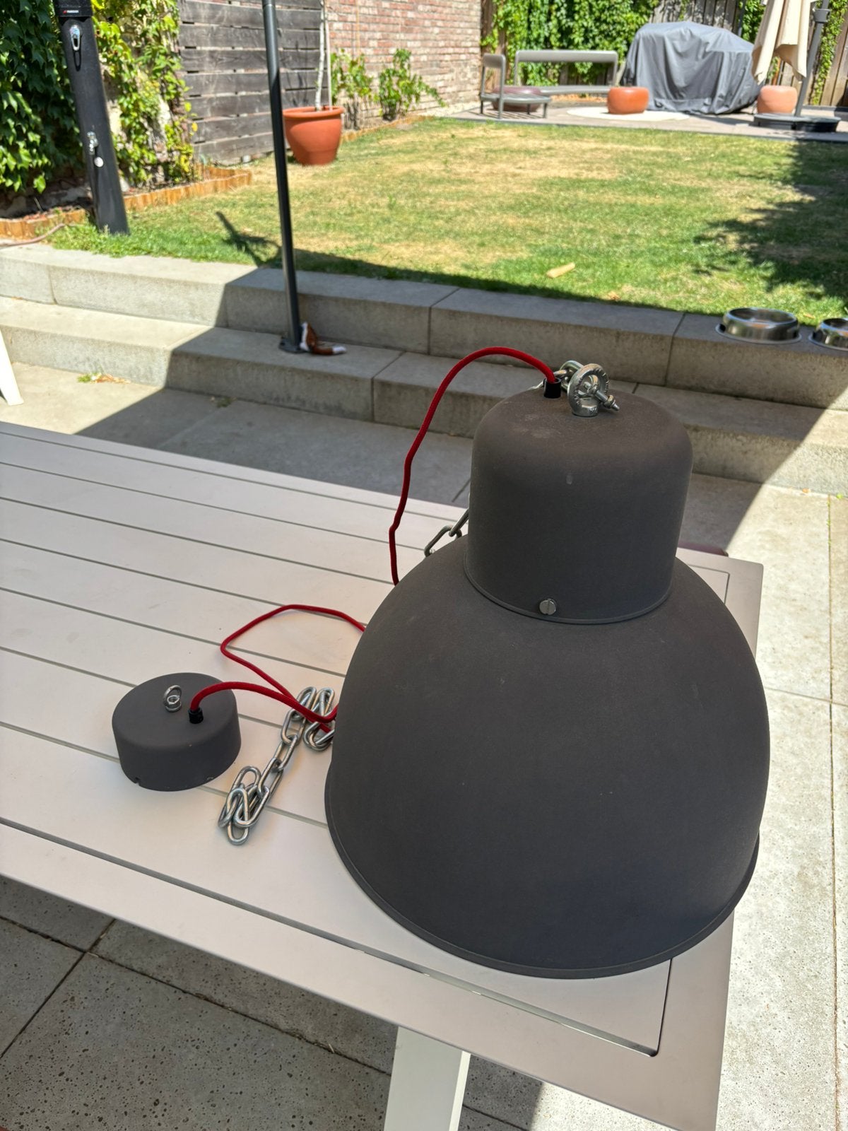 Hanglamp grijs, Huis en Inrichting, Ophalen of Verzenden, Gebruikt