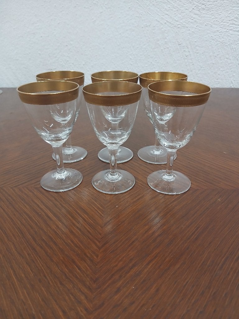Set vintage kristallen portglazen 'Tosca' – Lyngby Glasværk, Ophalen of Verzenden